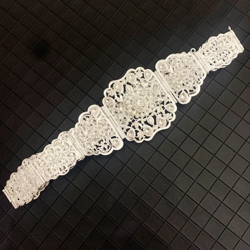 Новые Блестящие ремни со стразами модные арабские Длинные с золотым покрытием