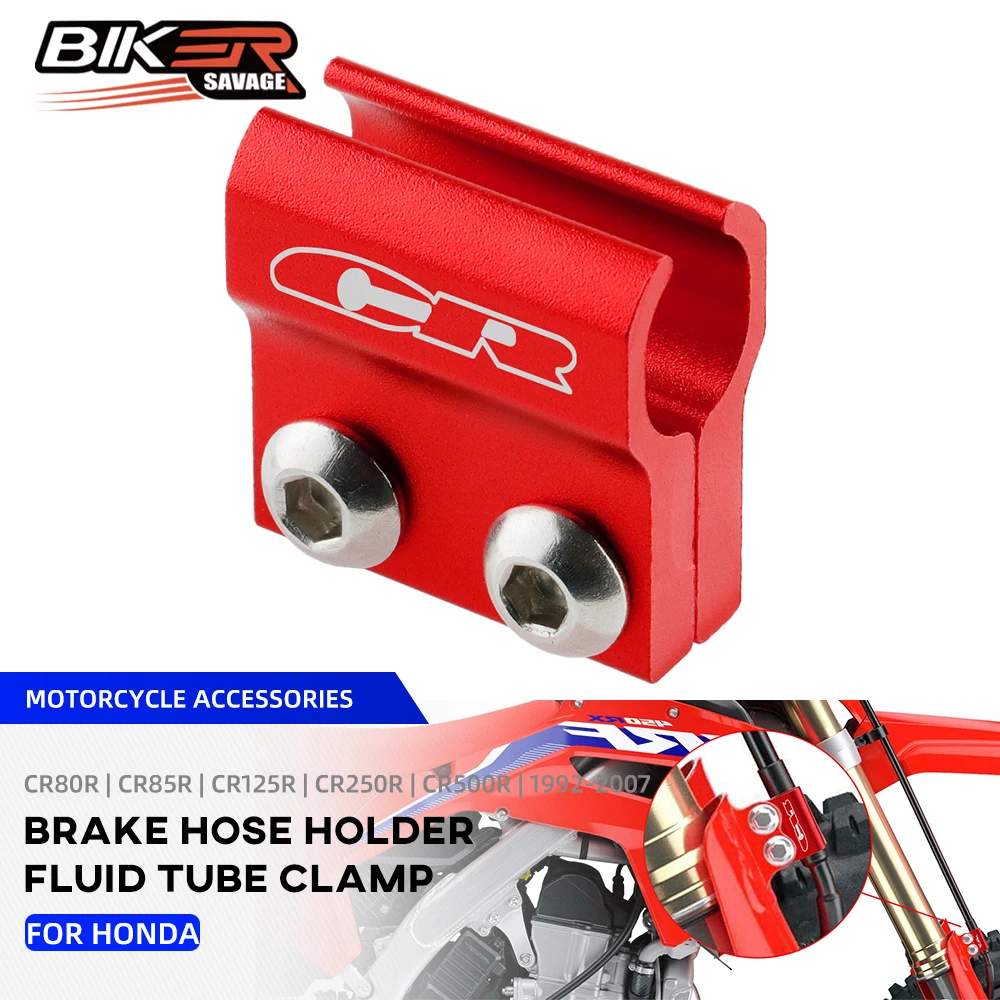 

Motorcycle Front Brake Hose Clamp Parts For HONDA CR 80R 85R 125R 250R 500R 1992-2007 Oil Line Holder Cable Guide Dirt Pit Bike