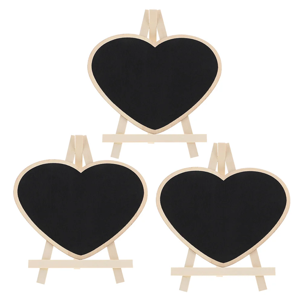 

3 Pcs Vertical Blackboard Chalk Sign Reusable Answer Chalkboard Signs Writing Kids Multifunction Wooden Pad Small Student