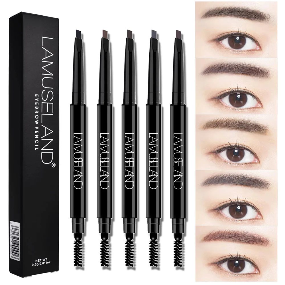 

Hot Sale Eyebrow Pencil Double Head Rotary Automatic Waterproof Eyebrow Pen Long Lasting Sweatproof High Color Rendering Makeup