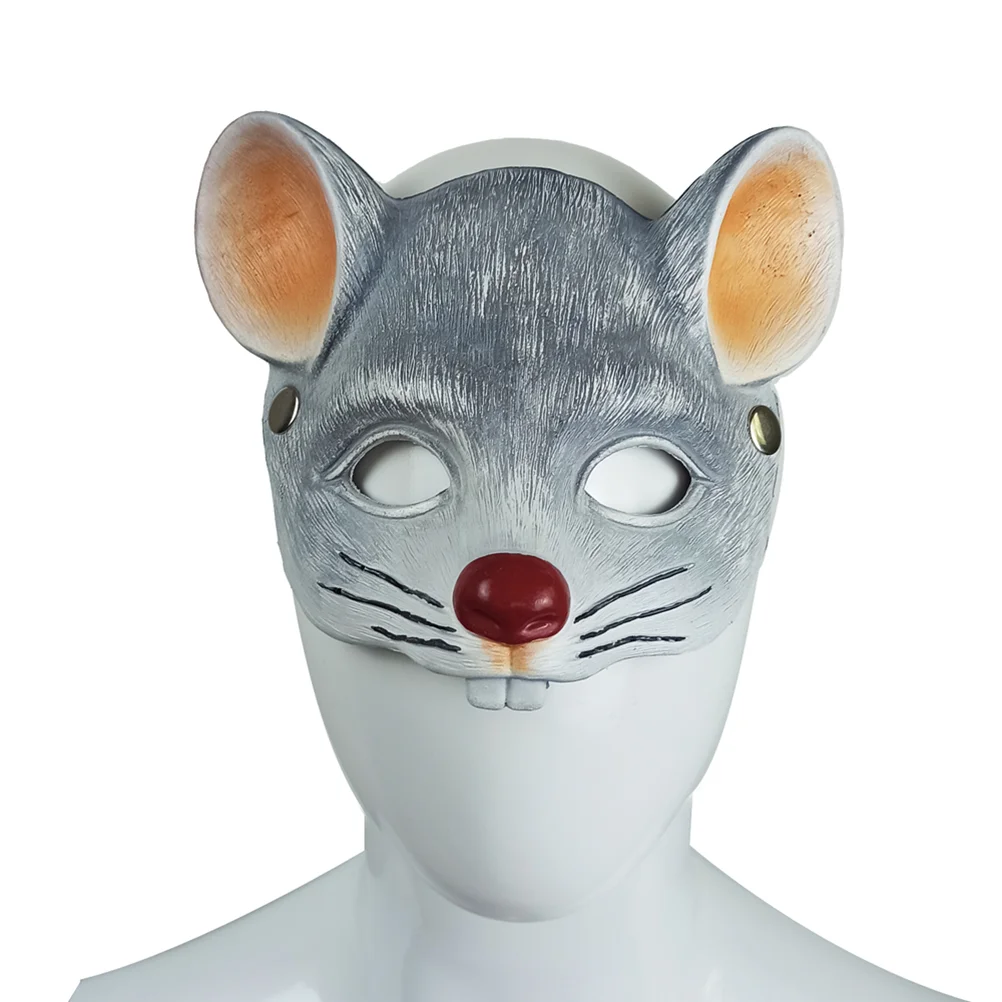

Rat Masquerade Mouse Costume Accessories for Kids Adults Mardi Gras Party Decor Light Grey