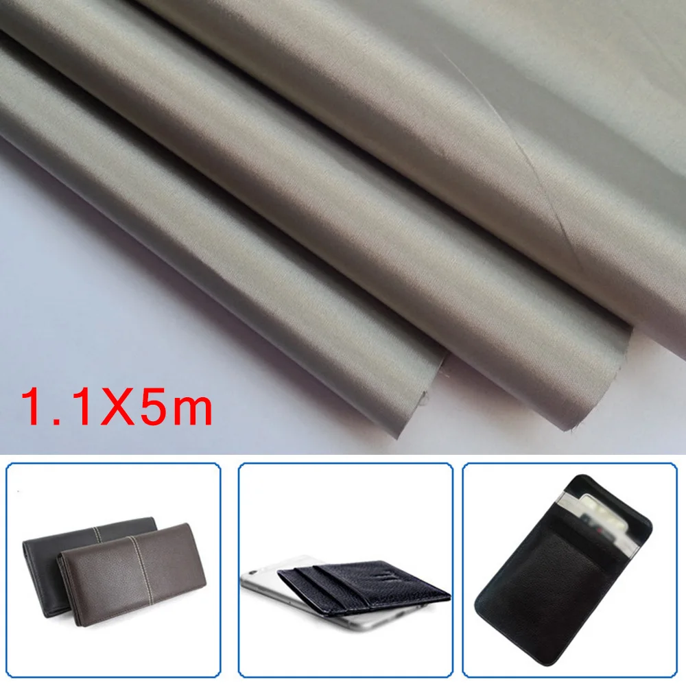 

1*Radiation-proof Fabric 1.1*5m RF EMF Protection Reducing RFID Singal WIFI Blocking Conductive Shielding Fabric