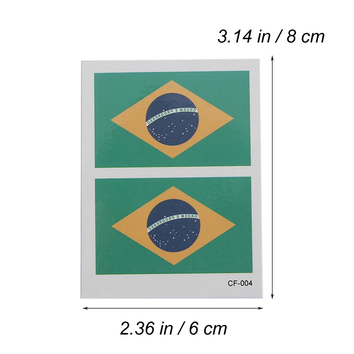 Фото 30 шт. временных татуировок-наклеек с национальным флагом Бразилии для спортивных мероприятий, фан-аксессуары, флаговые татуировки №5