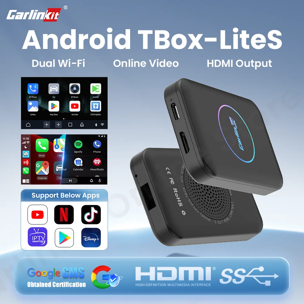 Фото CarlinKit LiteS Android TV Box Android auto CarPlay Беспроводной адаптер для Netfilx Youtube IPTV Spotify Skoda Volvo Honda Toyota №1
