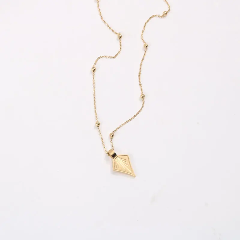 

Titanium Steel Plated 18k Gold Necklace Geometric Pattern 2021 New Fashion Versatile