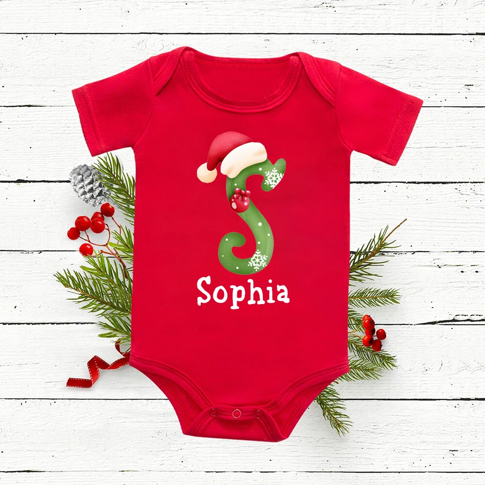 Персонализированный рождественский детский комбинезон одежда для мальчиков и