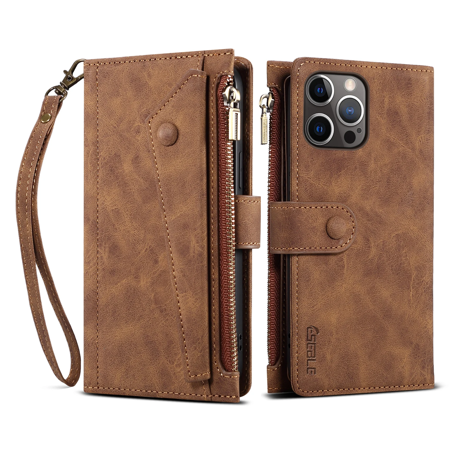 Luxury Leather Wallet Case Crossbody Phone Bag For iPhone 13 Pro Max mini Lady Shoulder Strap Card Slot Magnetic Flip Book Cover
