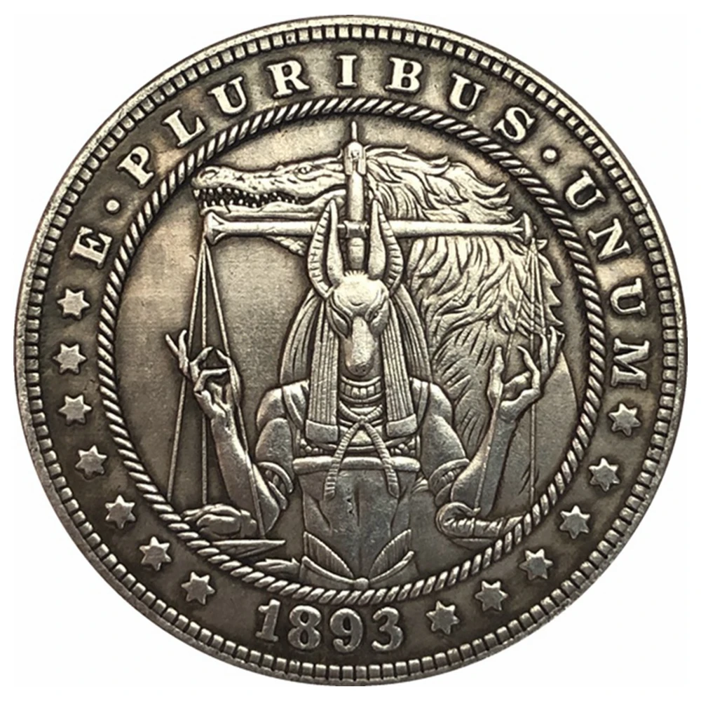 

Hobo Nickel 1893-S, США, монета за доллар Моргана, копия фотографий, тип 18