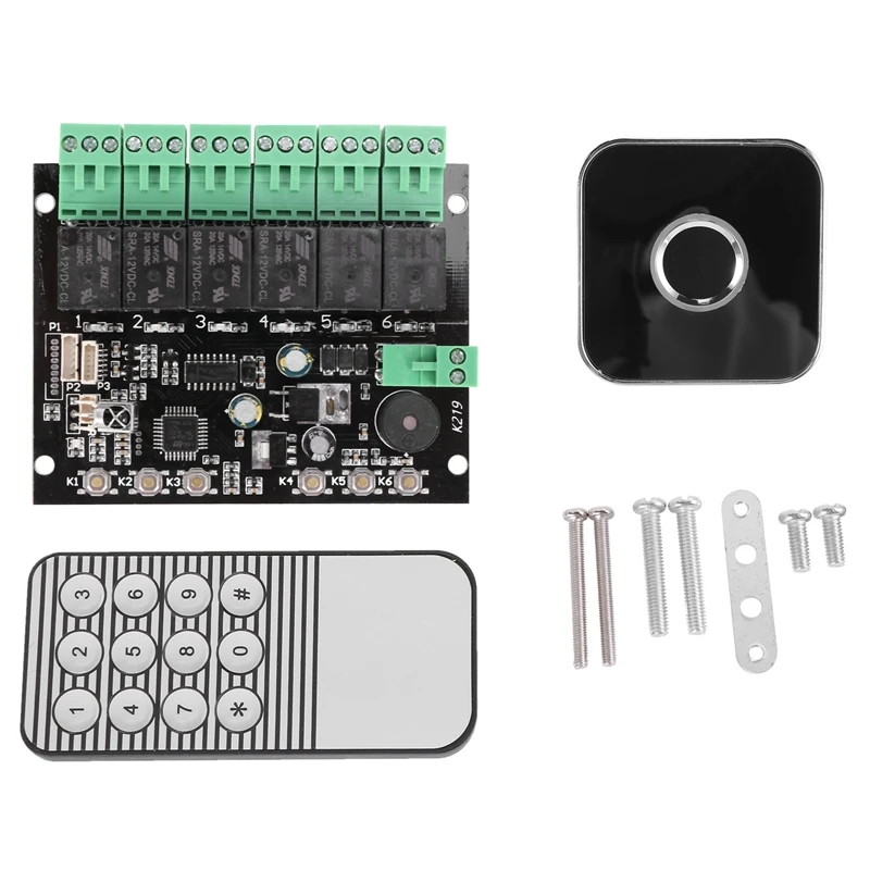 

K219-A + R502-AW программируемое реле времени, сканер отпечатков пальцев, инфракрасная панель дистанционного управления