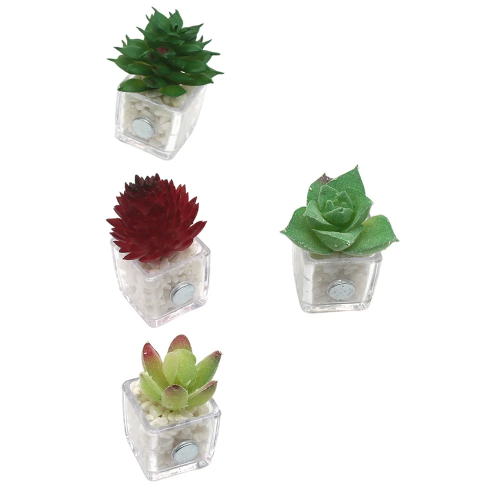 

4pcs Decorative Shaped Fridge Magnets Refrigerator Adornments