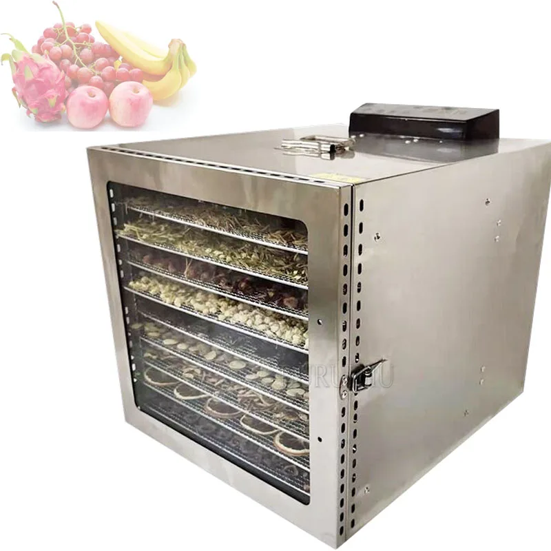 10-layer Fruit Dryer Food Dehydrator Meat and Seafood Food Processing Machine Commercial Household Vegetables Kitchen Appliances