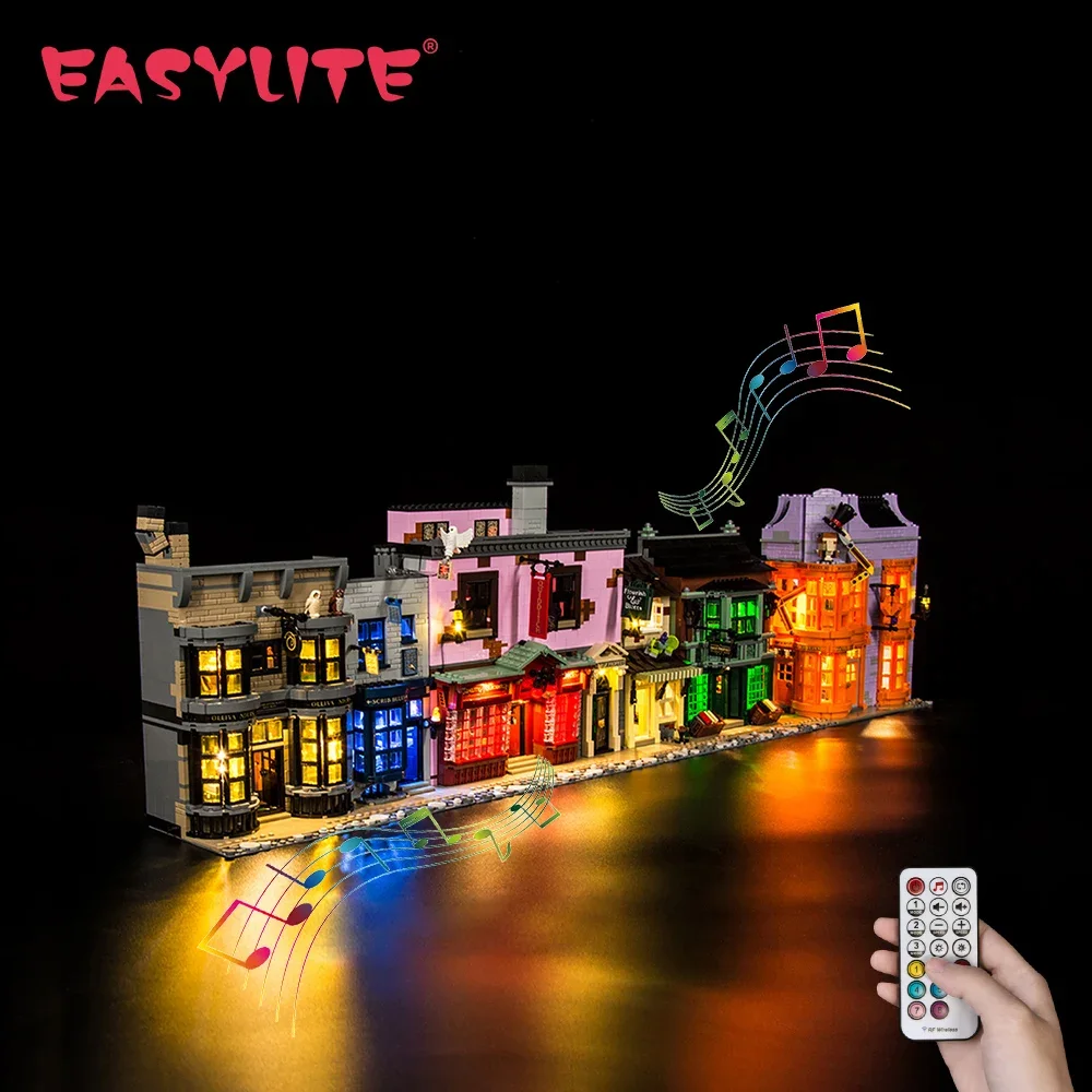 Фото Комплект светодиодных фонарей EASYLITE для 75978 Diagon Alley, набор игрушек «сделай сам», только комплект освещения №1