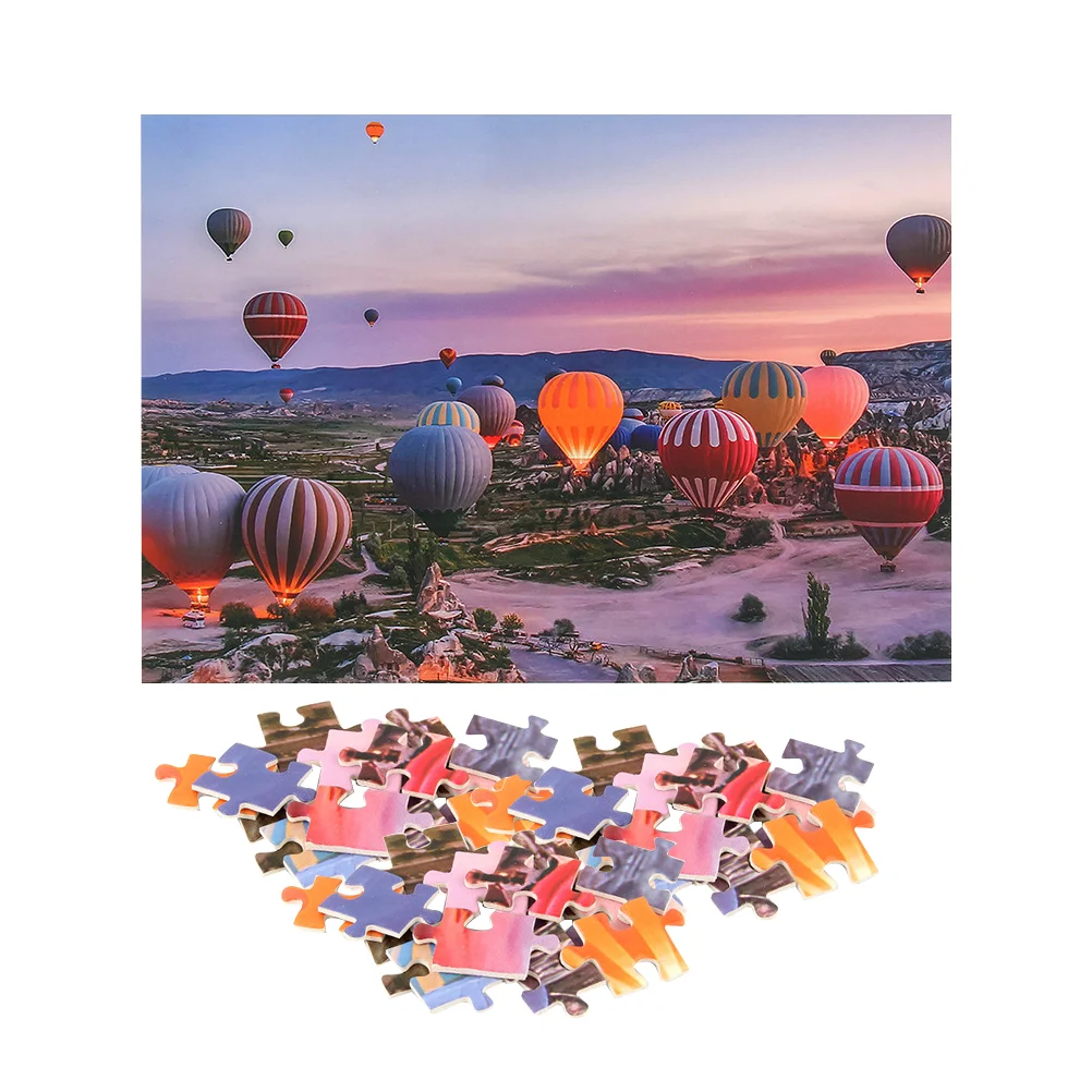 

1Set Puzzle Educational Themed Puzzle Hoot Air Balloon Puzzle for Children Home
