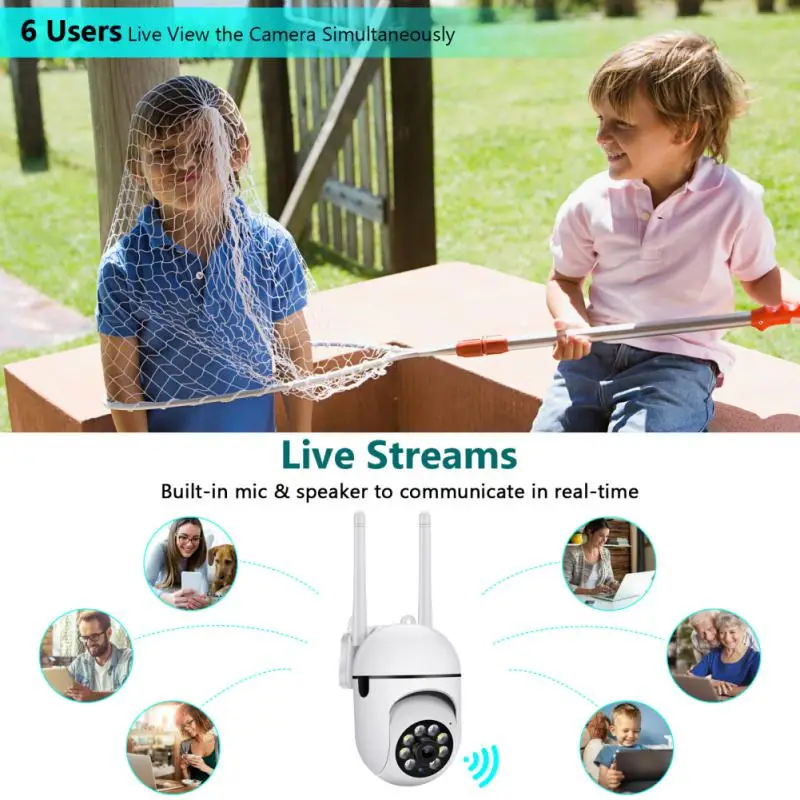 

Surveillance Cameras Hd Cam Wireless Wifi Camera Cctv With Motion Detection Dual Band Security Protection 2.4g/5g Camera 2023