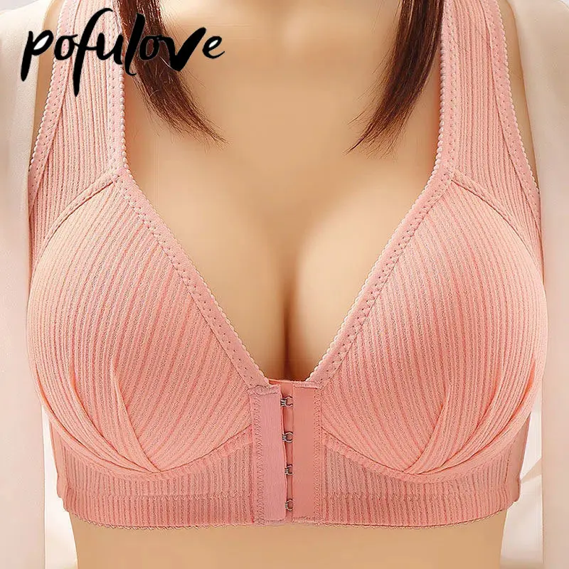 

Женский бюстгальтер, привлекательное нижнее белье большого размера, бюстгальтер с защитой от провисания и приема груди, без стальных колец,...