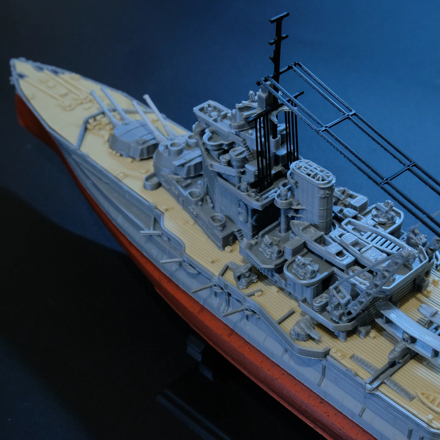 Фото 1/700 HMS Warspite линкор в сборе, модель 30,4 см, тщательно изготовленный 3D печатный корабль, статическая модель, комплект, игрушечный корабль, украшения №4