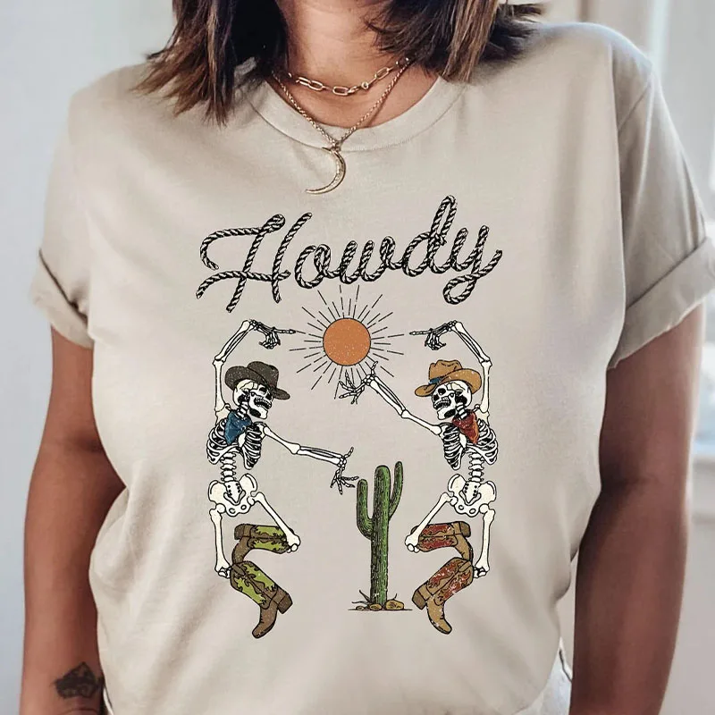 

Забавные женские футболки с принтом хищной коровы и черепа Hillbilly, свободные хлопковые летние топы с коротким рукавом 2023, летние повседневные футболки
