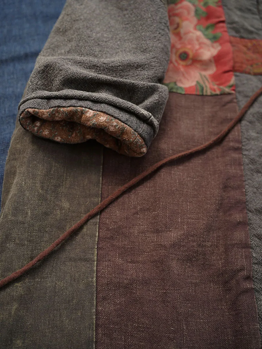 Оригинальная осенне-зимняя куртка из хлопка и конопли свободная версия