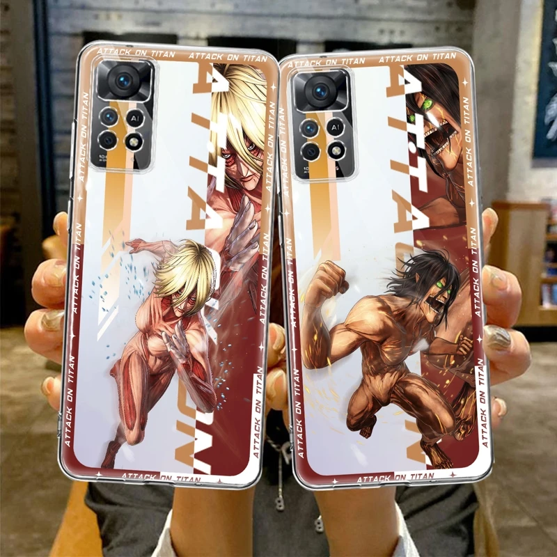 

Funda Case For Xiaomi Redmi Note 7 8 9 10 11 12 4G 5G Pro 9S 10Pro 11T NOTE11 10S 8T Attack On Titan Anime Eren Jaeger Soft