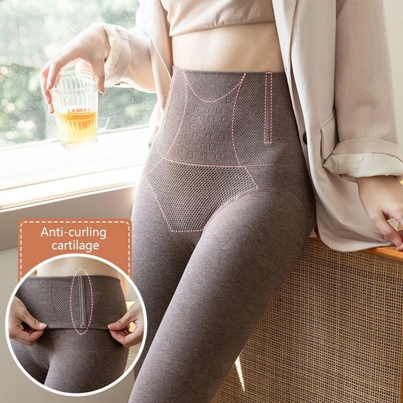 Womens Sock Pants Winter Plush Fleece Tights High Waist Rise Pantyhose Thermal Stockings Warm Thikcened Sock Ladies Female Soft