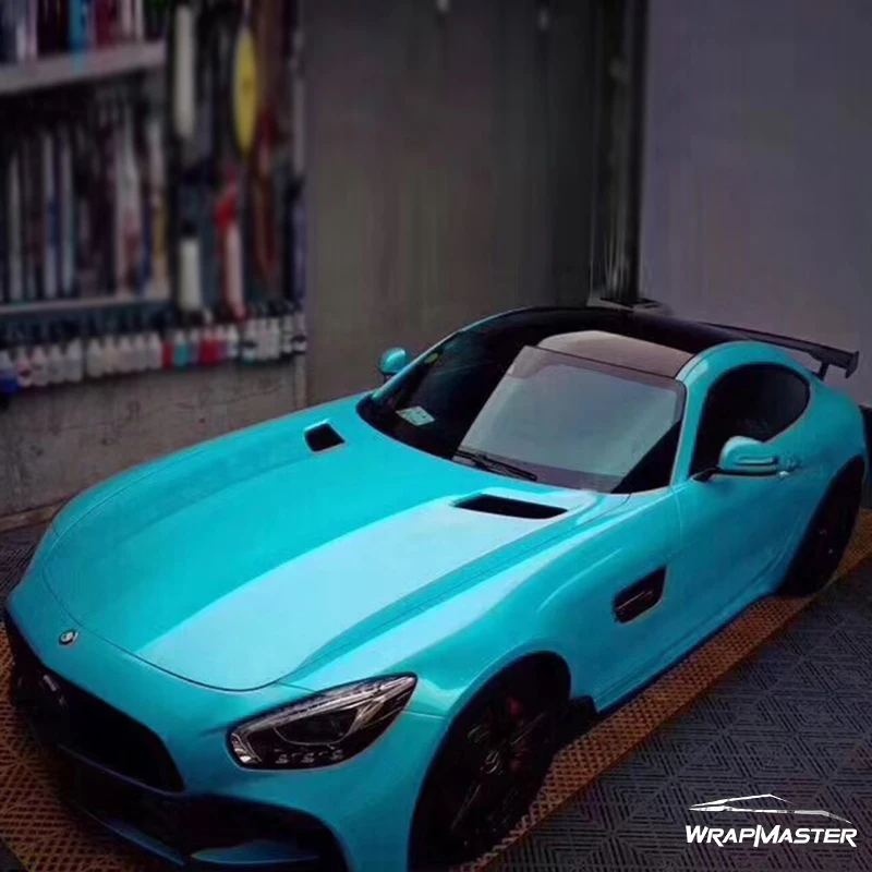 

Супер Глянцевая Автомобильная виниловая пленка WRAPMASTER 5 * 59ft цвета металлик Морской голубой премиум-класса, автомобильная виниловая пленка, ...