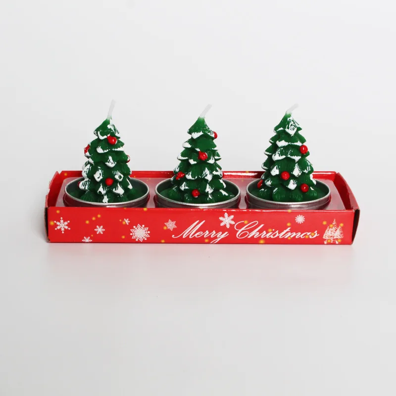 Рождественские свечи из парафина 3 шт