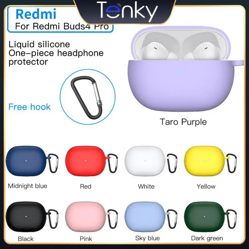 

Soft Silicone For Redmi Buds 4 Case Anti-scratch Silicone Case For Redmi Buds 4 Protective Shell Cover Case Earphone Bag Case