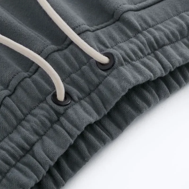 25ss азиатская версия винтажные хип-хоп уличные пустые флисовые брюки