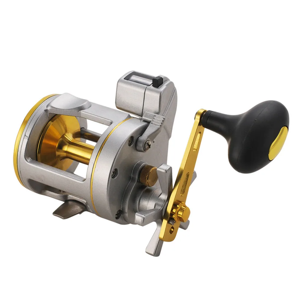 

Drum Reel Fishing Reel Right Hand Sea Trolling Fishing 1pc Electronic Counting Extended Crank Fish Accessories