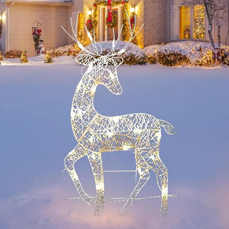 светящийся олень своими руками. светодиодные объемные фигуры. световые фигуры. новогодние фигуры. светящийся олень на новый год своими руками.