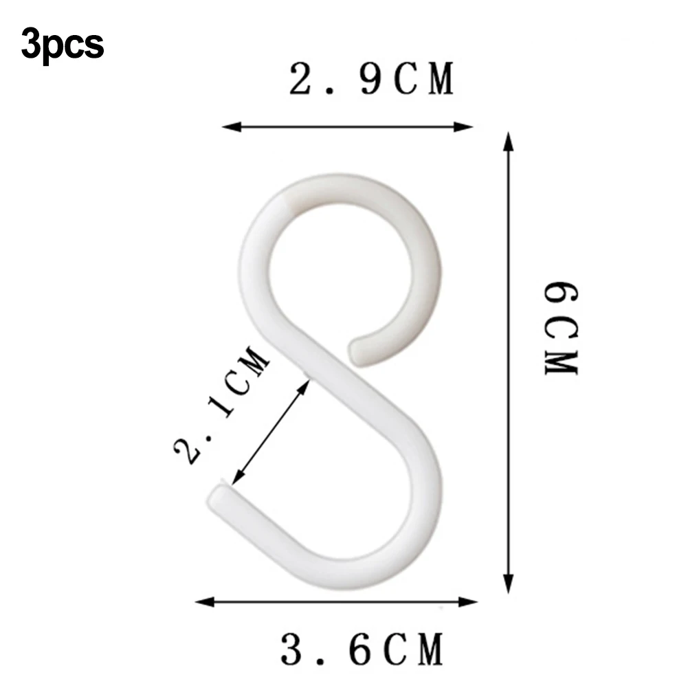 

No Punching Multifunctional Wardrobe Bathroom Soft Head Hook S Type No Edges And Corners Safe To Use Corrosion Resistant