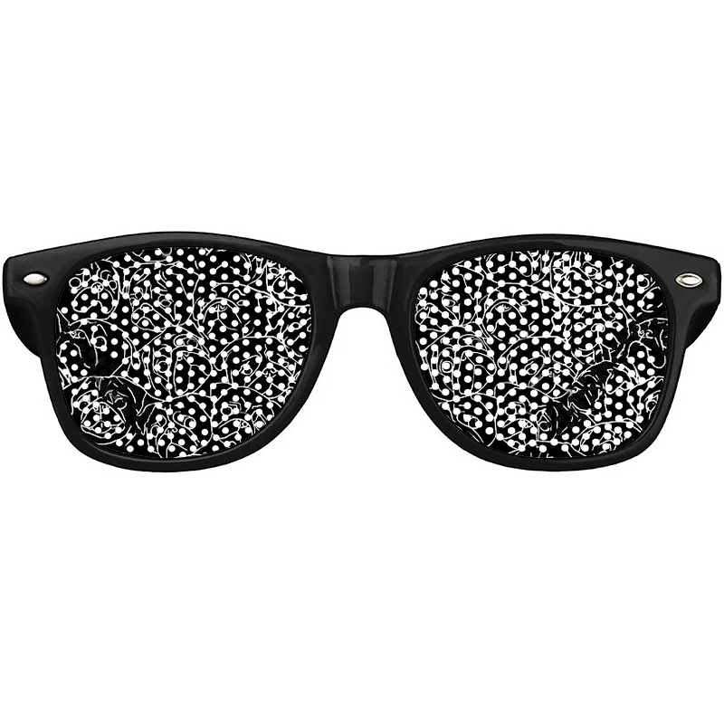

Funny Glasses Black Pugs Printed Birthday Holiday Party Glasses Summer Beach Wedding Sunglasses For Women Men Eyeglasses