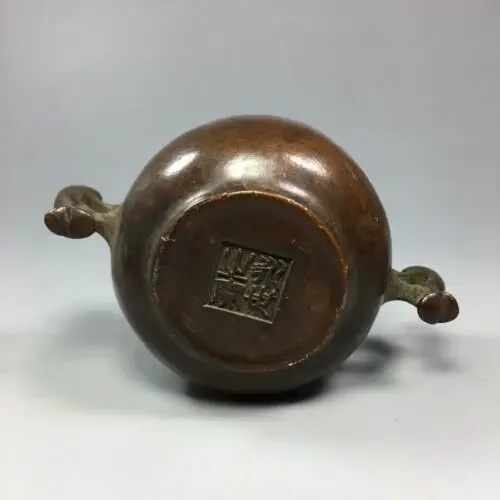 85 мм сбор китайских бронзовых курильниц Unitas/две рыбы маленькая курильница