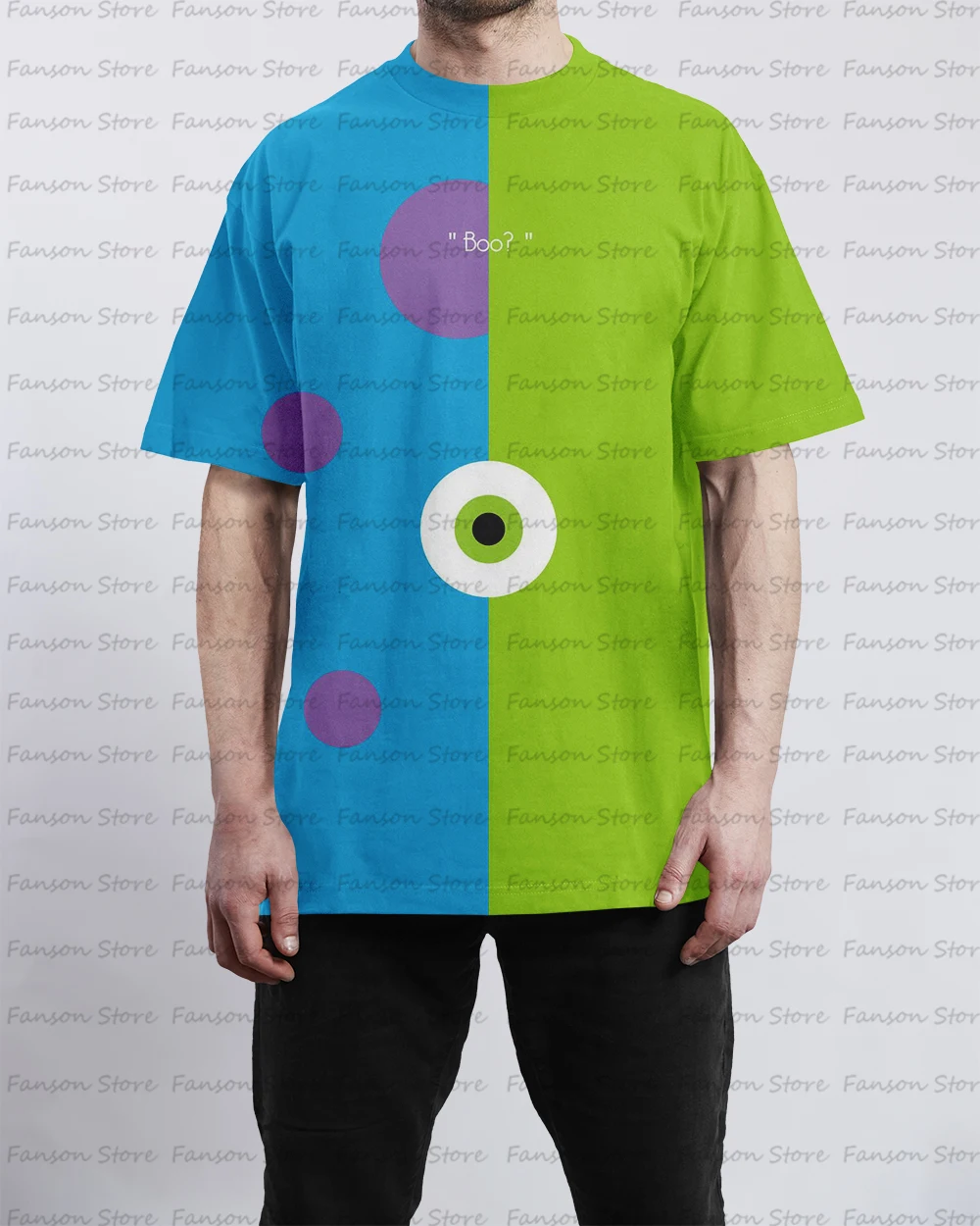 Футболка Monsters Inc. Мужская с 3D принтом модный спортивный топ круглым вырезом для