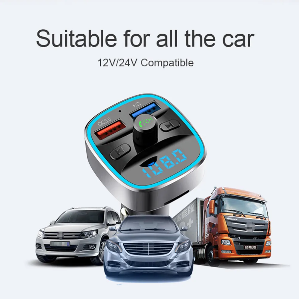 

Bluetooth Car Kit FM Transmitter Handsfree Car Charger MP3 Player USB T25S Car Accessories Bluetooth Hands-free Fm Transmitter