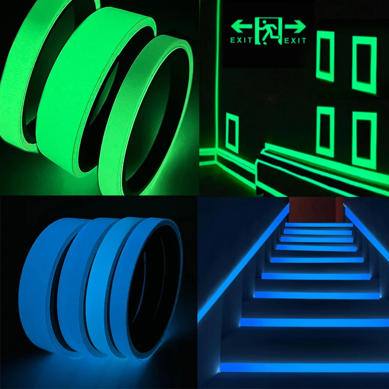 

3M Luminous Tape Glow In The Dark Self Adhesive Stickers Night Warning Security Stair Anti-Slip Fluorescent Tapes For Home Decor