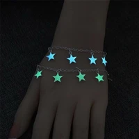 unique luminous heart star chain bracelet for women men couple kids flower glowing in the dark jewelry friendship wrist gifts