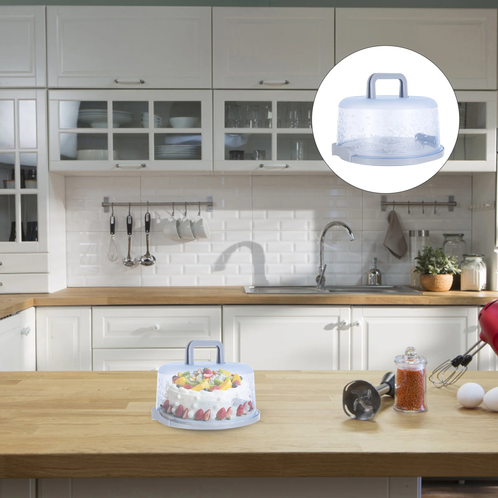 

Clear Plastic Organizer Bins Cupcake Dome Lid Cake Plate Dome Plastic Cake Carrier Dessert Dome Cover Cake Keeper Round