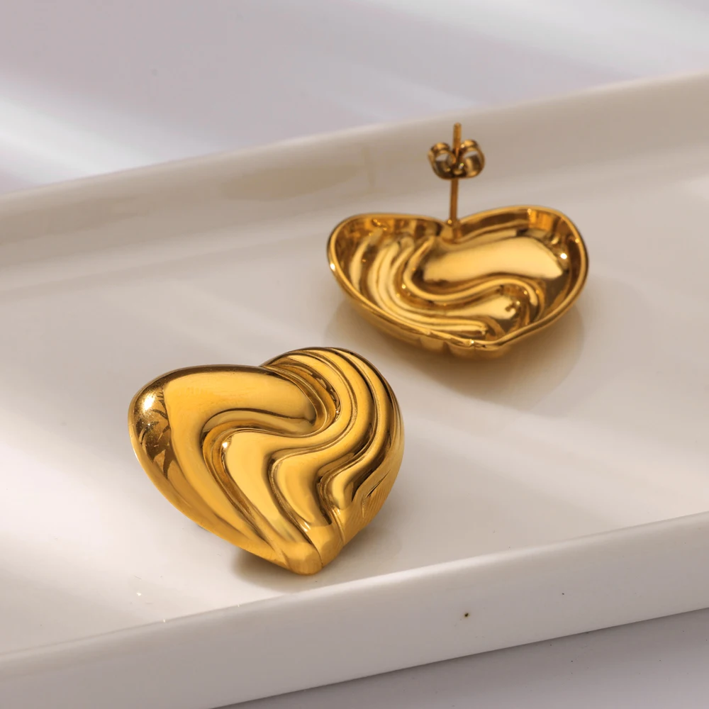 Женские Геометрические Серьги-гвоздики В Форме Сердца