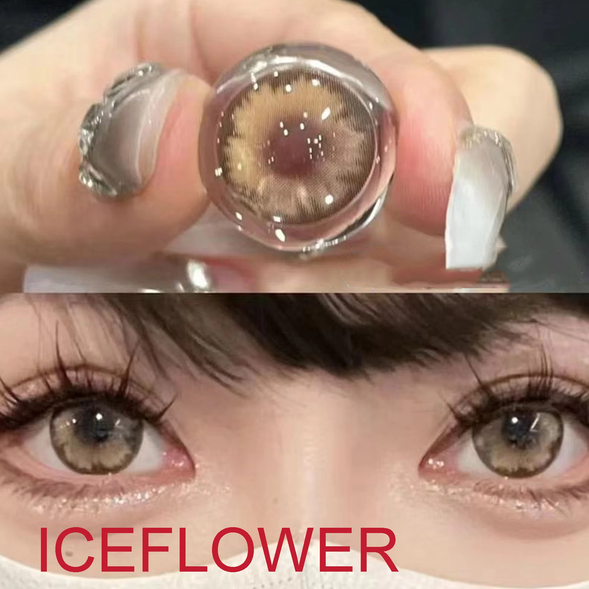 

14.50mm Soft Contacts Lenses with Degree Dolly Colored Anime Eyewear Accessories lentes de contacto Iceflower