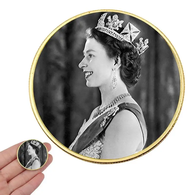 

Her Majesty The Queen Elizabeth II Gold/Silver Commemorative Coins Queen Royal Family Collectible Coin Queen Souvenir Gift