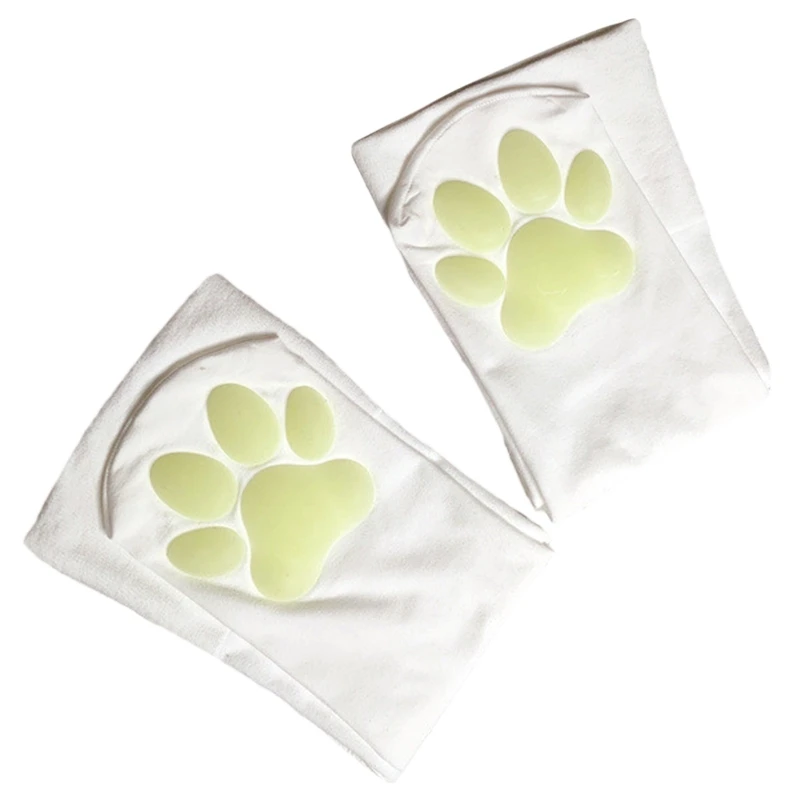 Women  for CAT Paw Thigh High Stockings Luminous 3D Kitten Claw Cushion Cosplay Anti Slip Over Knee Long Socks Hos 37JB