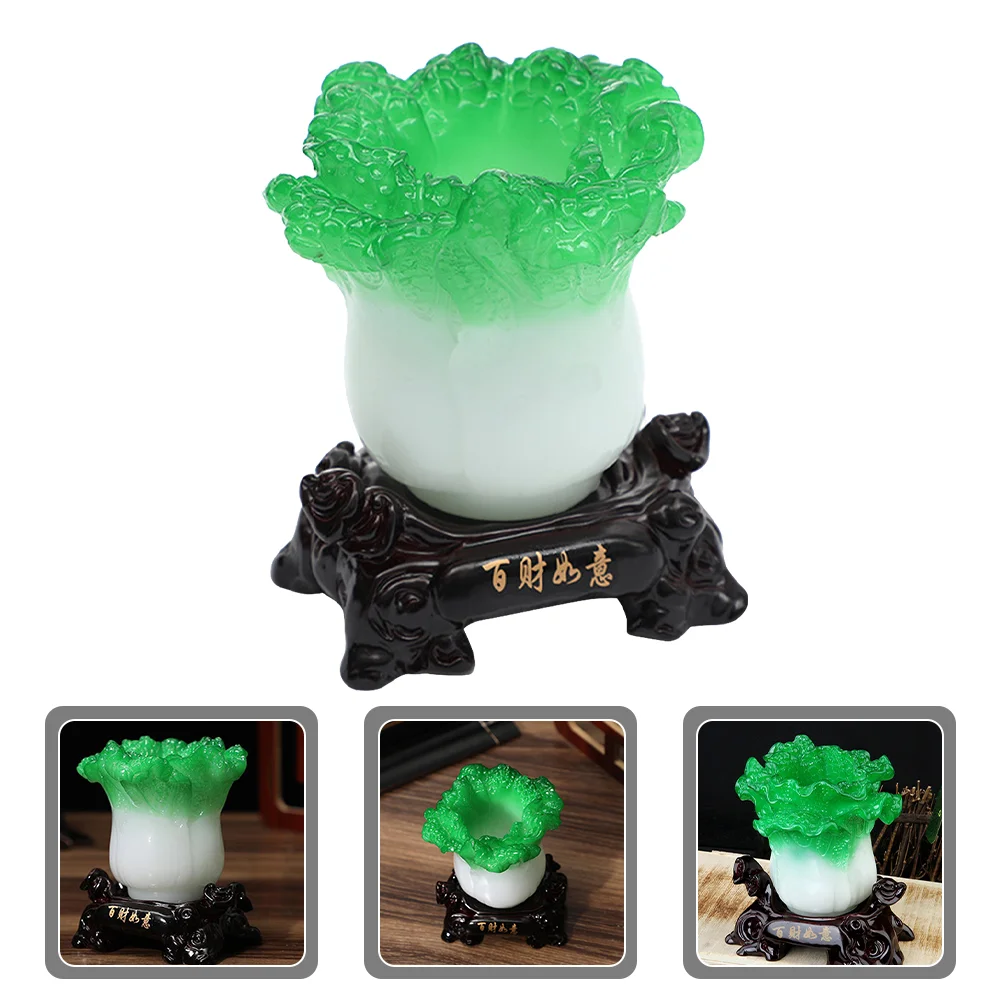 

Statue Sculpture Cabbage Vegetable Lucky Wealth Decor Home Ornaments Tabletop Protection Prosperity Figurine Chinese Figurines