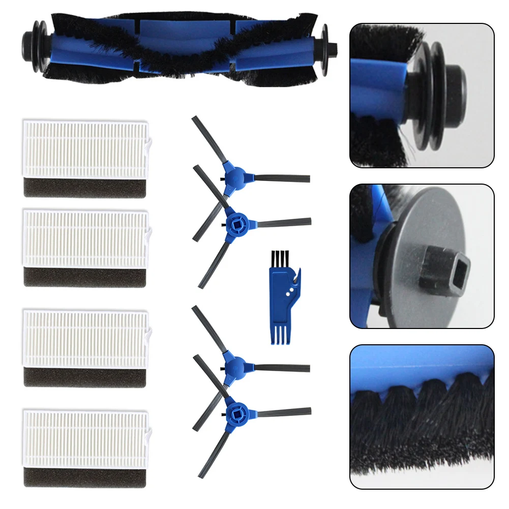

Indoor Vacuum Main Brush Home 1 Set Accessories Cleaning Brush Filters Parts With Rubber Treads For Cecotec Conga