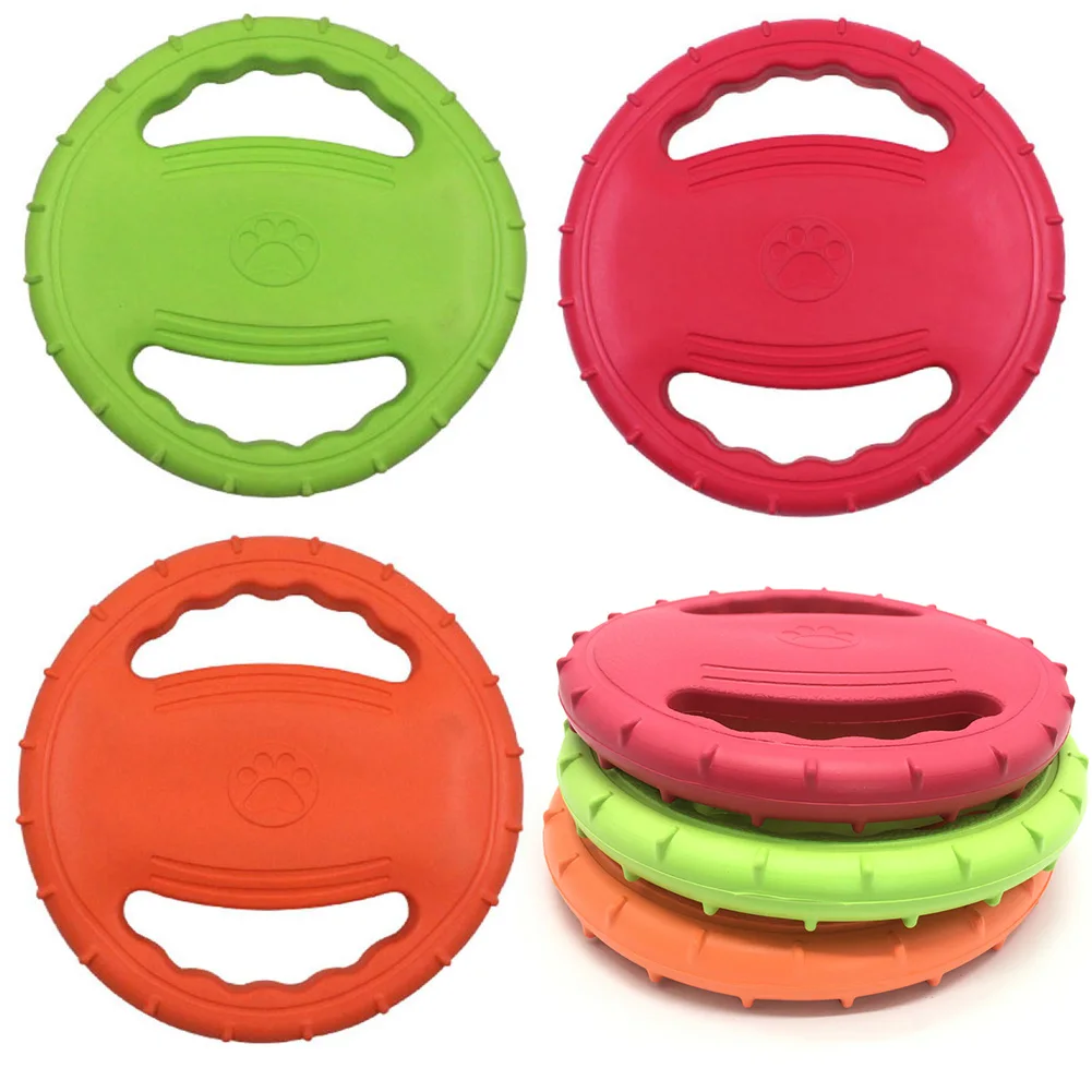 Практичная игрушка для собак жевательная летающая тарелка Интерактивная