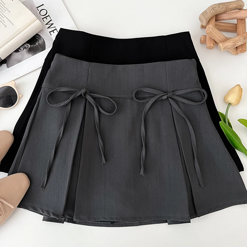 Женская Милая Мини-юбка ITOOLIN С Оборками Трапециевидной Формы Высокой Талией