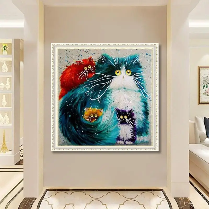 DIY новый 5D Алмазный рисунок персидский кот спальня гостиная вышивка крестиком