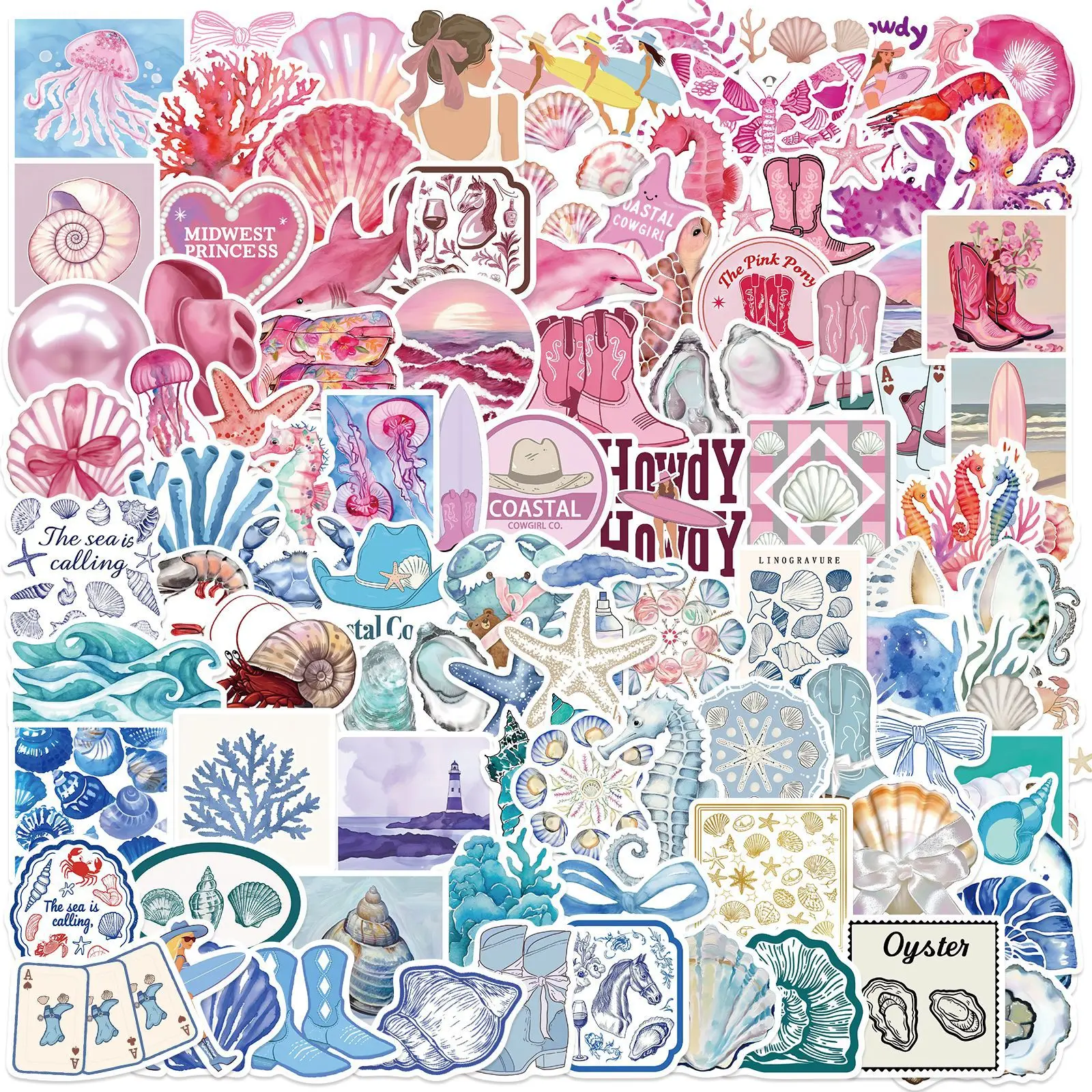 

10/50/100 шт. розовый морской синий океанское побережье граффити наклейки наклейки для DIY ноутбук Скрапбукинг коврик для ноутбука телефон чемодан