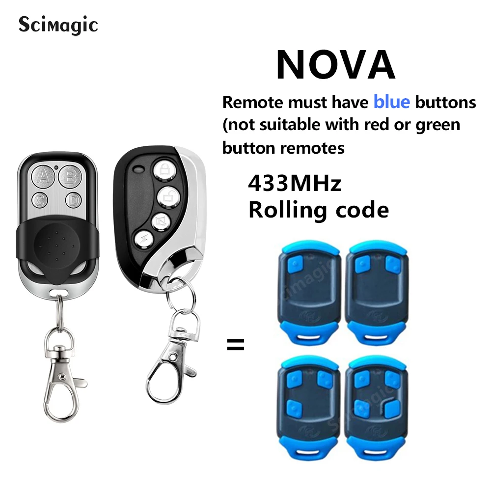 

Для Centsys Centurion NOVA синий пульт дистанционного управления CENTURION 1/2/3/4 кнопки 433,92 МГц управление воротами 2022 новая замена открывалка двери