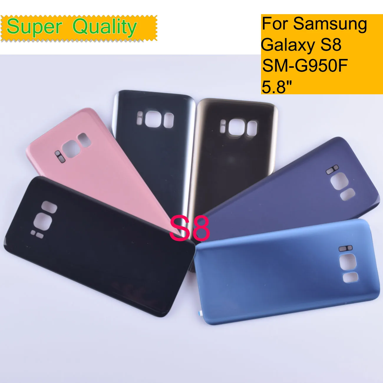 

For Samsung Galaxy S8 G950 G950F Battery Cover Back Rear Case Body Housing Door Chassis Shell Replacement